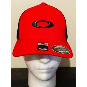 Oakley Premium Tin Can Trucker Lids Exclusive S/M Red/Black Cap Hat $35